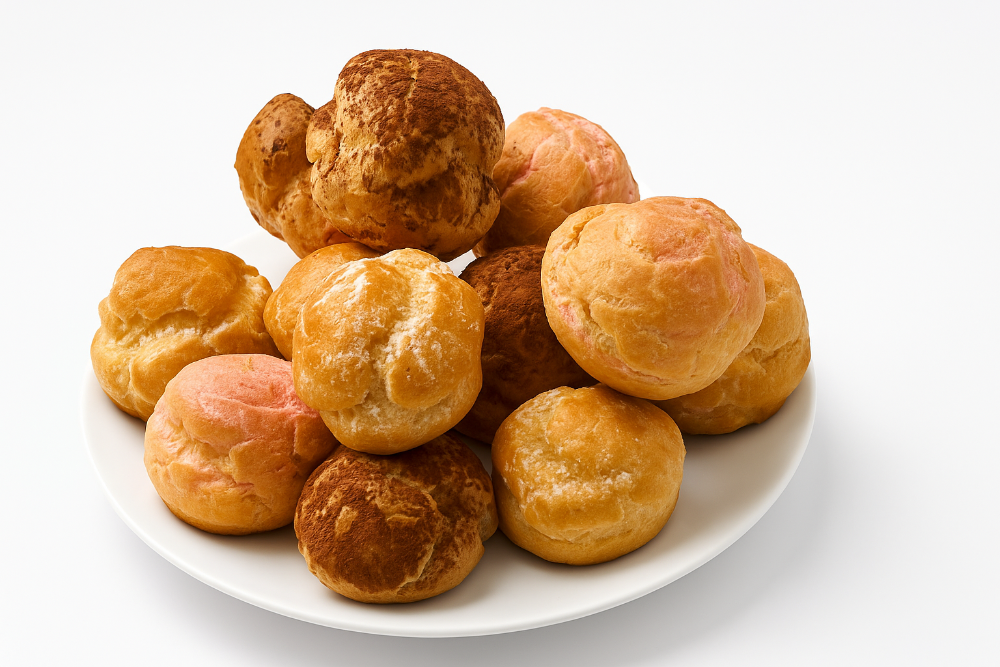 Andy A d Fresh Sugar Free Profiterole Choux Bignè , French Cream Puff, 12 pcs of Chocolate, Wild Berry & Vanilla, Made in France by world famous La Pasticceria, Bruche Valley