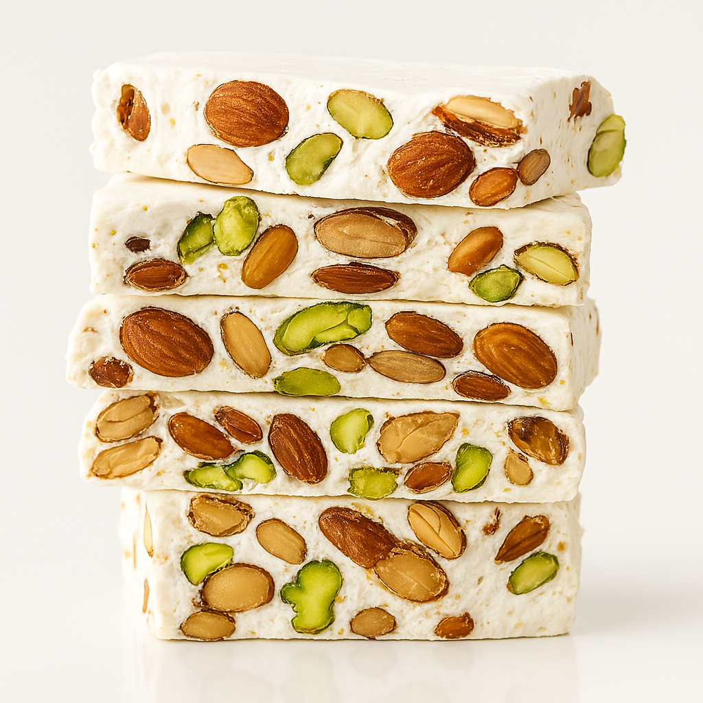Andy A d Mixed Nut Nougat - Soft Brittle Turron Nougat Made With Wildflower Honey - Spanish Torrone Candy - A Delicious and Healthy Treat, Amazing-Delicious-Decadent – 7 Oz - 2 Pack