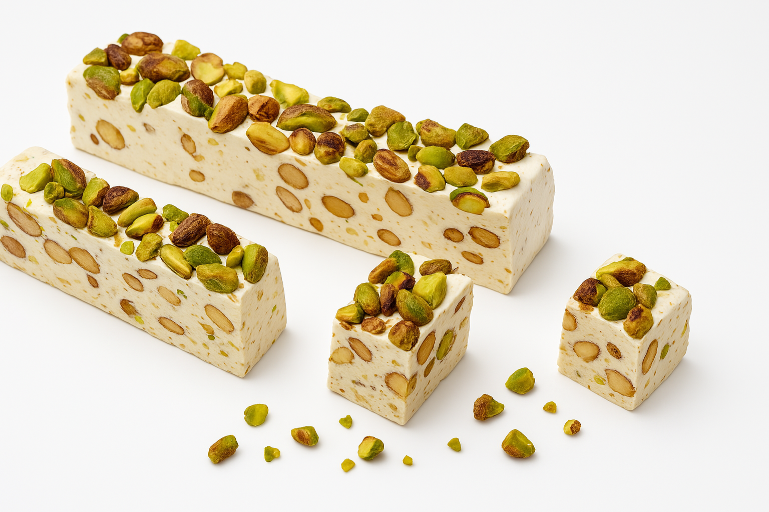 Andy A d Roasted Pistachio Nougat Turron - Homemade Style brittle soft nougat Turron - A Delicious and Healthy Treat, Amazing-Delicious-Decadent 7 Oz - 2 Pack