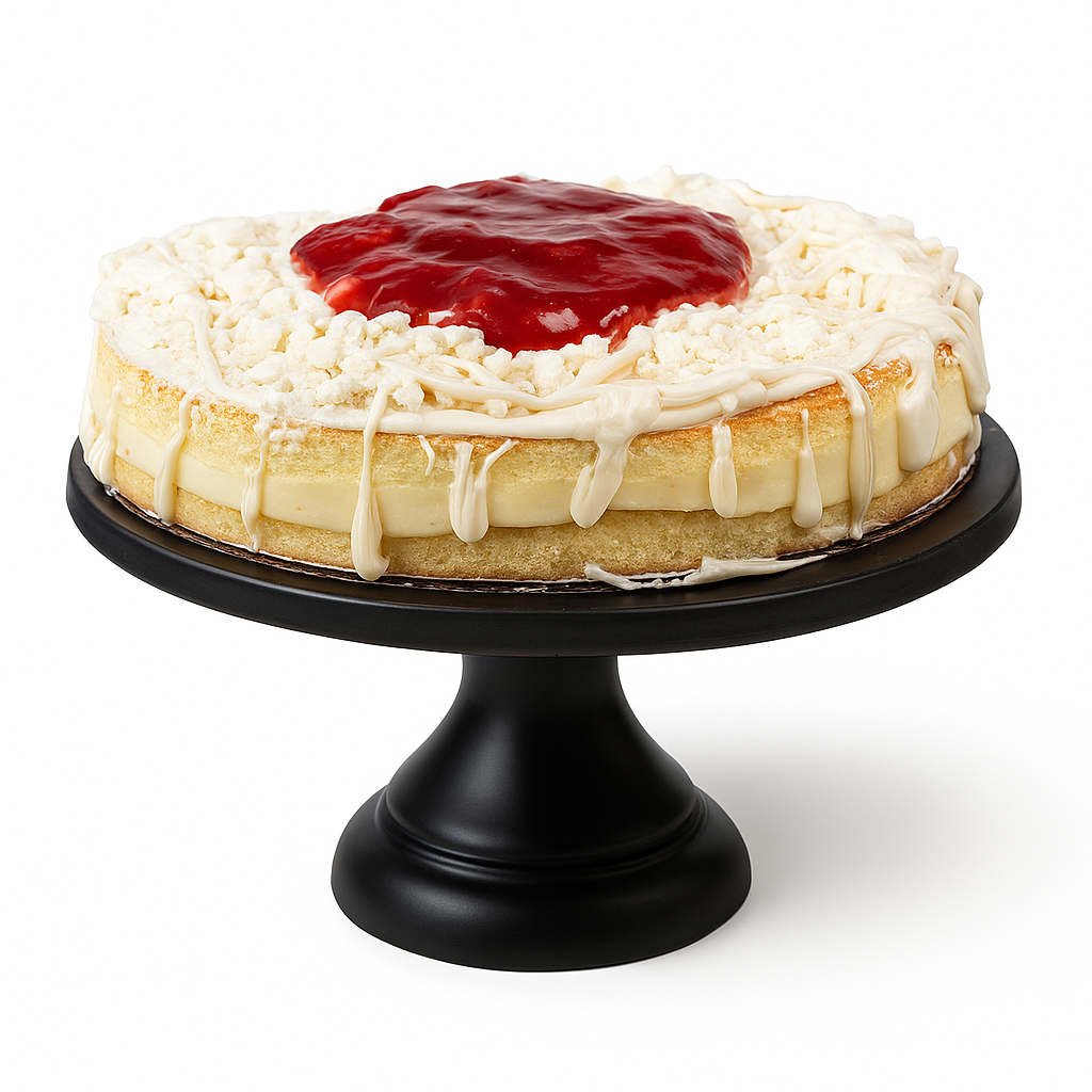 Andy A d Sugar Free White Chocolate Cake, Topped with Strawberry (2.5 lbs) Enjoy the amazing taste of a classic  Cake without the sugar! Perfect for guilt-free celebrations