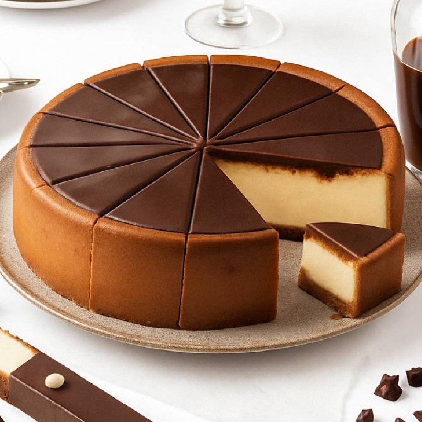 Andy A d Guilt-Free Delight: Sugar Free Chocolate Cheesecake 9" | Freshly Baked with California Cream Cheese | Diabetic-Friendly, Decadent & Deliciously Creamy