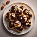 Andy A d Sugar Free Dark Chocolate Profiterole with Almonds, 12 pcs French Cream Puff, Made in France by world famous La Pasticceria, Slowly savor for an amazing experience