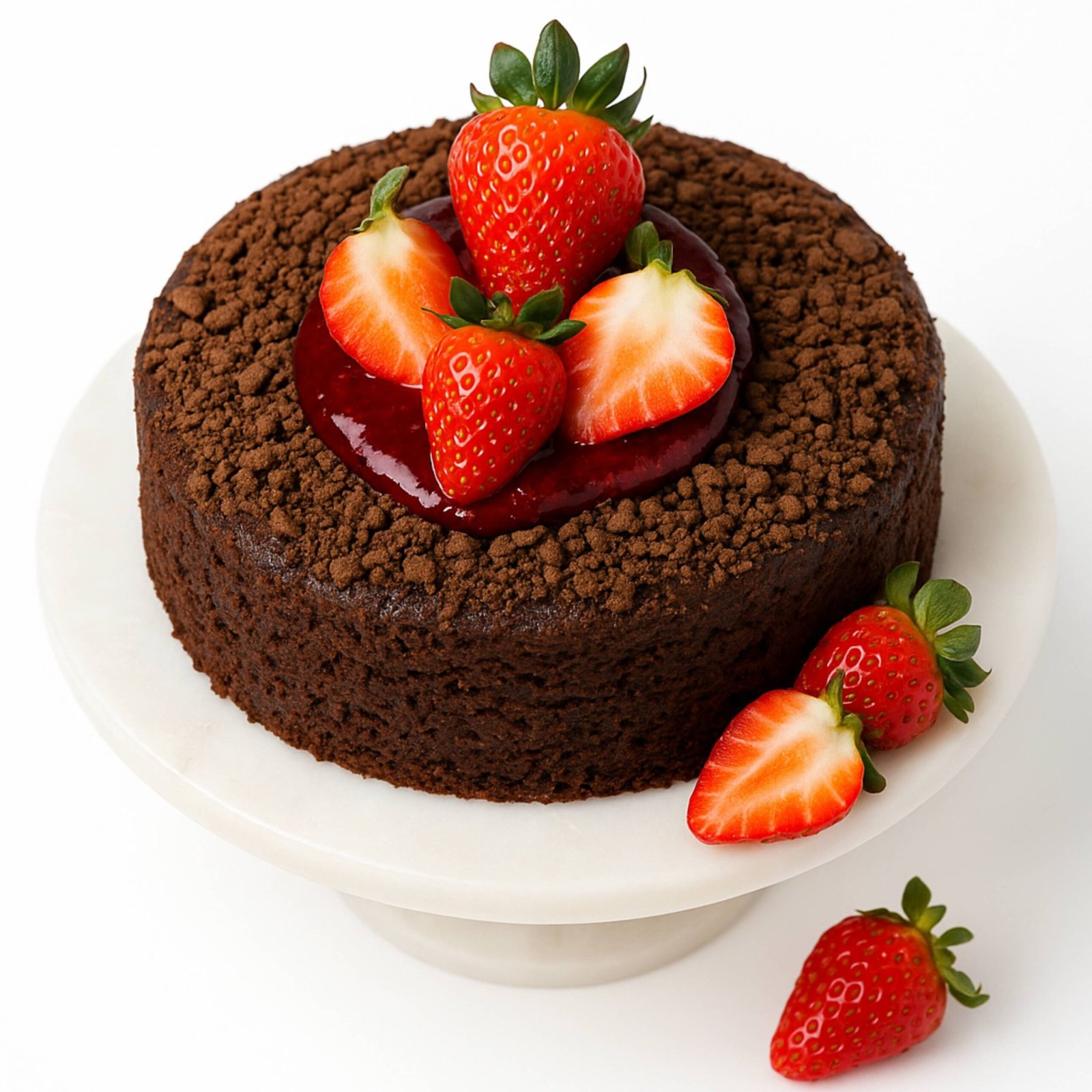 Andy A d Gluten Free Chocolate Strawberry Cake 9" - Rich Moist And Decadent Cake for Dessert Lovers (2.5 lbs)