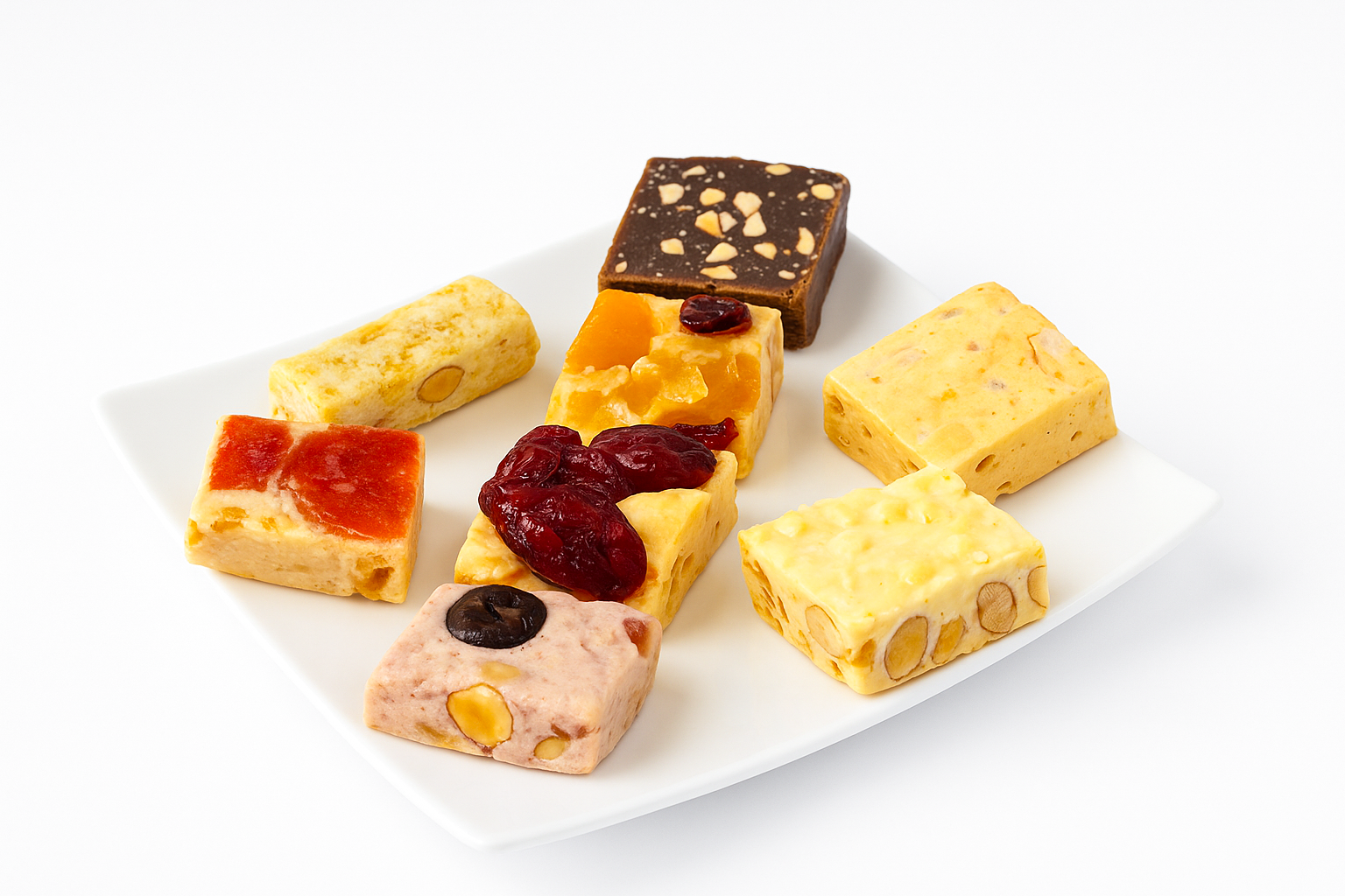 Andy A d Luxury Italian Nougat Brittle 22 Pieces – Almond, Pistachio, Cherry, Citrus, Imported European Nougat - A Delicious and Traditional Treat - 7 Oz - 2 Pack
