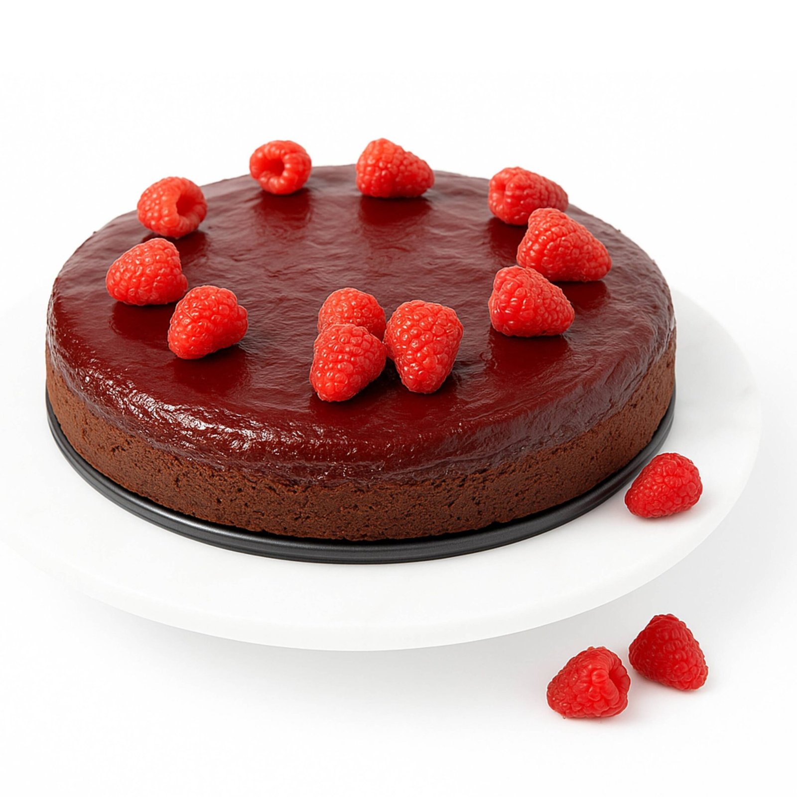 Andy A d Chocolate Raspberry Truffle Cake 9" with Real Chocolate Truffles: Perfect Handmade Cakes Freshly Baked  - 2.8 lbs