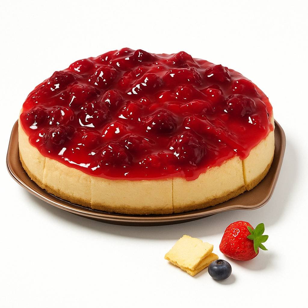 Andy A d Sugar Free Strawberry Cheesecake 9" (3.4 lbs) | No Sugar Added, Diabetic-Friendly Alluring, Best Tempting Cheese Cake For Celebrations & Dessert Lovers (3.4 lbs)
