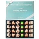 Andy A d Handcrafted Belgian White Chocolate Truffles - 24-Piece Luxury Gift Box, Gluten-Free, Soy-Free, Sesame-Free, Hand Made Truffles Gift Box for Gifting - Perfect for Birthday, Baby Shower, Christmas, Anniversary Any Occasion